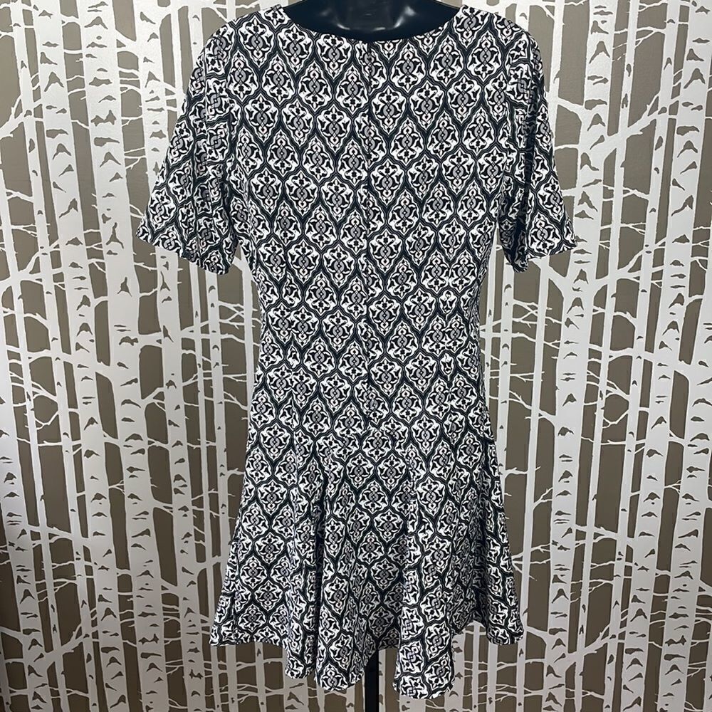 NEW Graphic Printed Fit & Flare Dress sz 10 - Picture 4 of 16